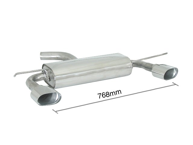Ragazzon Duplex-Endschalldämpfer 1x 128x80mm oval