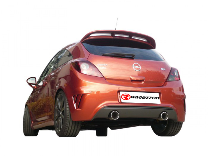 Opel_Corsa_D_Nuerburgring Ragazzon Duplex-Endschalldämpfer 1x 102mm rund