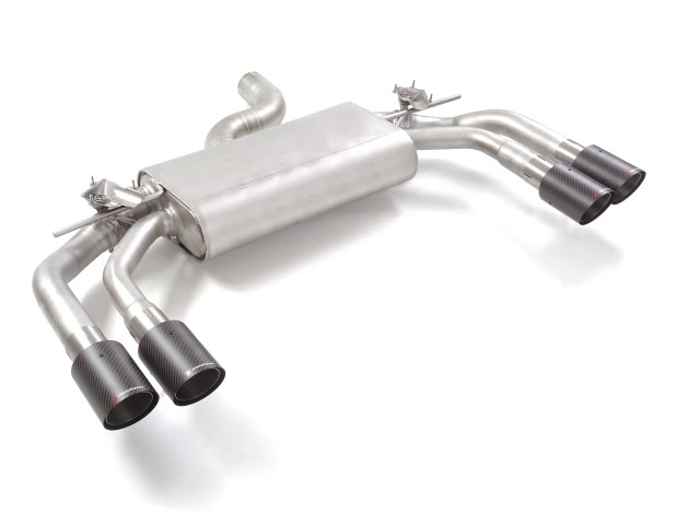 Ragazzon Duplex-Endschalldämpfer 2x90mm rund Sport Line versetzt mit integrierten Klappen