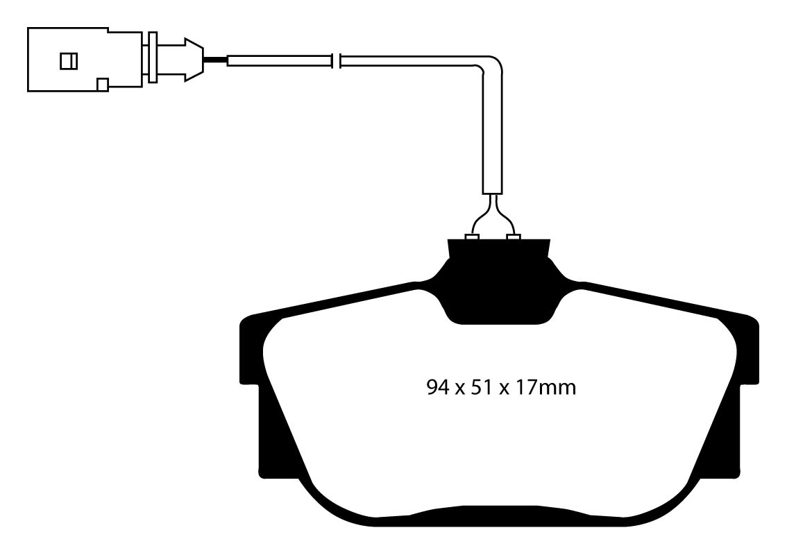 A1445 EBC Blackstuff Brake pads rear