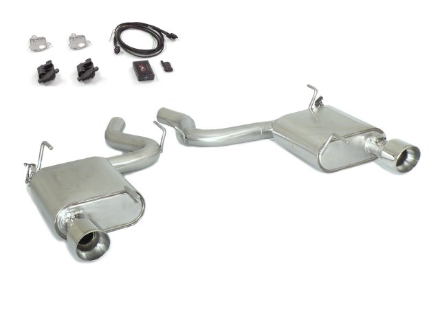 50-0565-61 Ragazzon Duplex-Endschalldämpfer mit pneumatischer Abgasklappe und Fernbedienung und 1x 102mm rund Sport Line