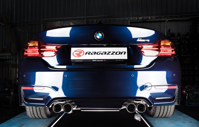 Ragazzon center pipe group N + Duplex rear silencer 2x 80mm round Race Line staggered