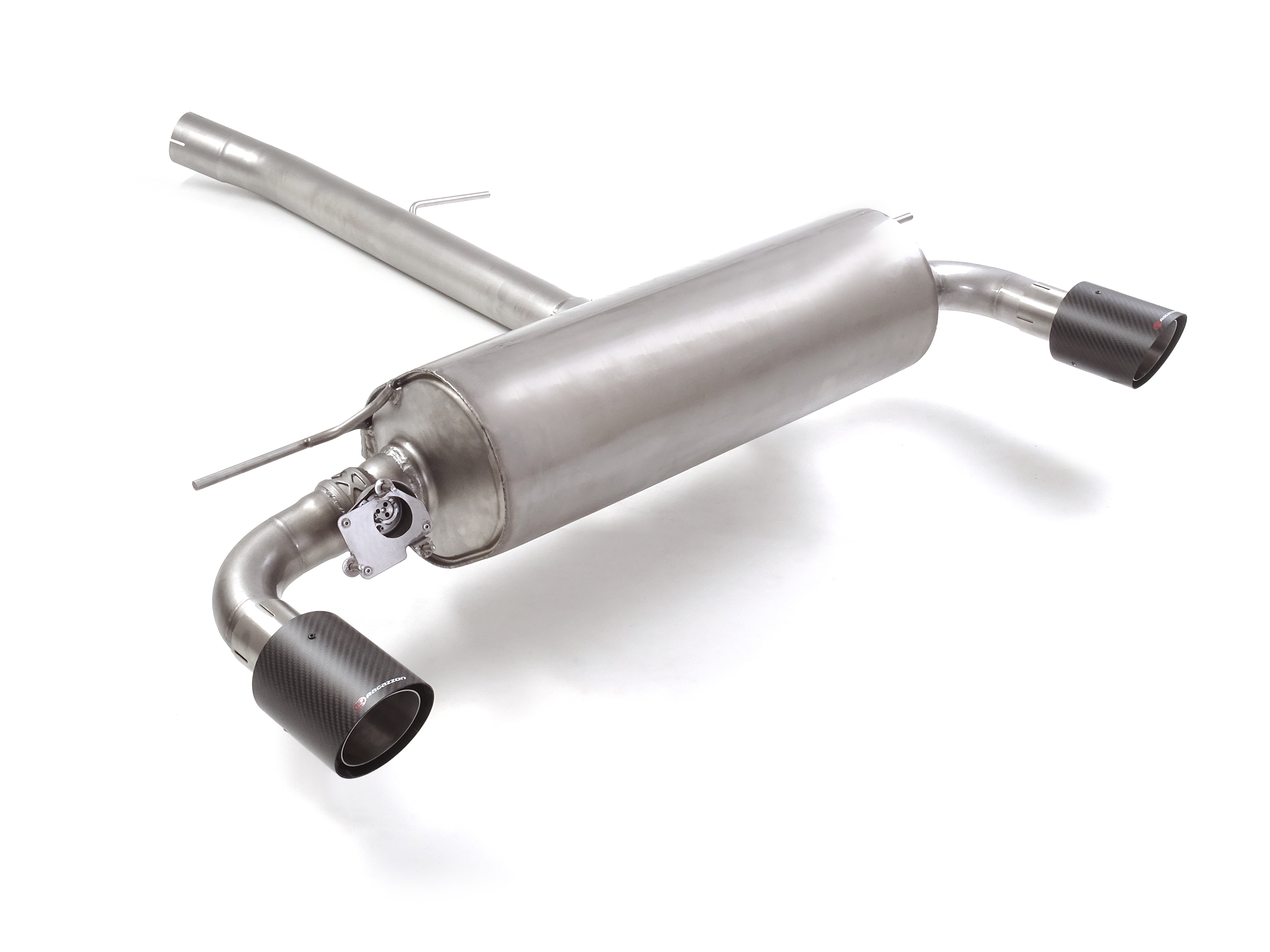 Ragazzon Duplex-Endschalldämpfer 1x 102mm rund Sport Line mit integrierter Klappe