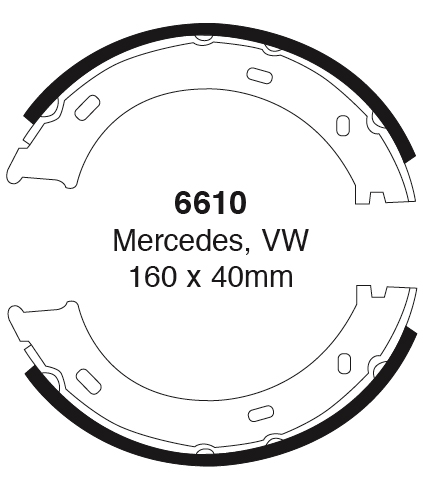 A6610 EBC Premium Handbremsbacken