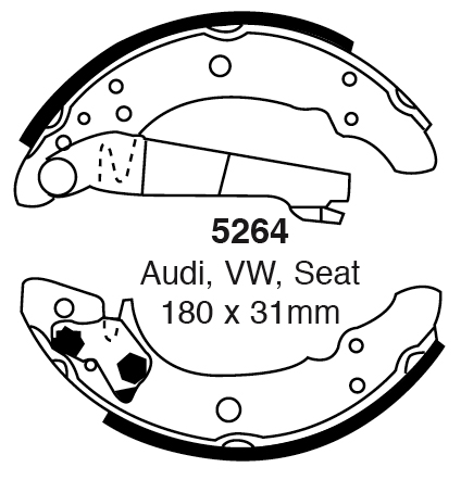A5264 EBC Premium Brake shoes