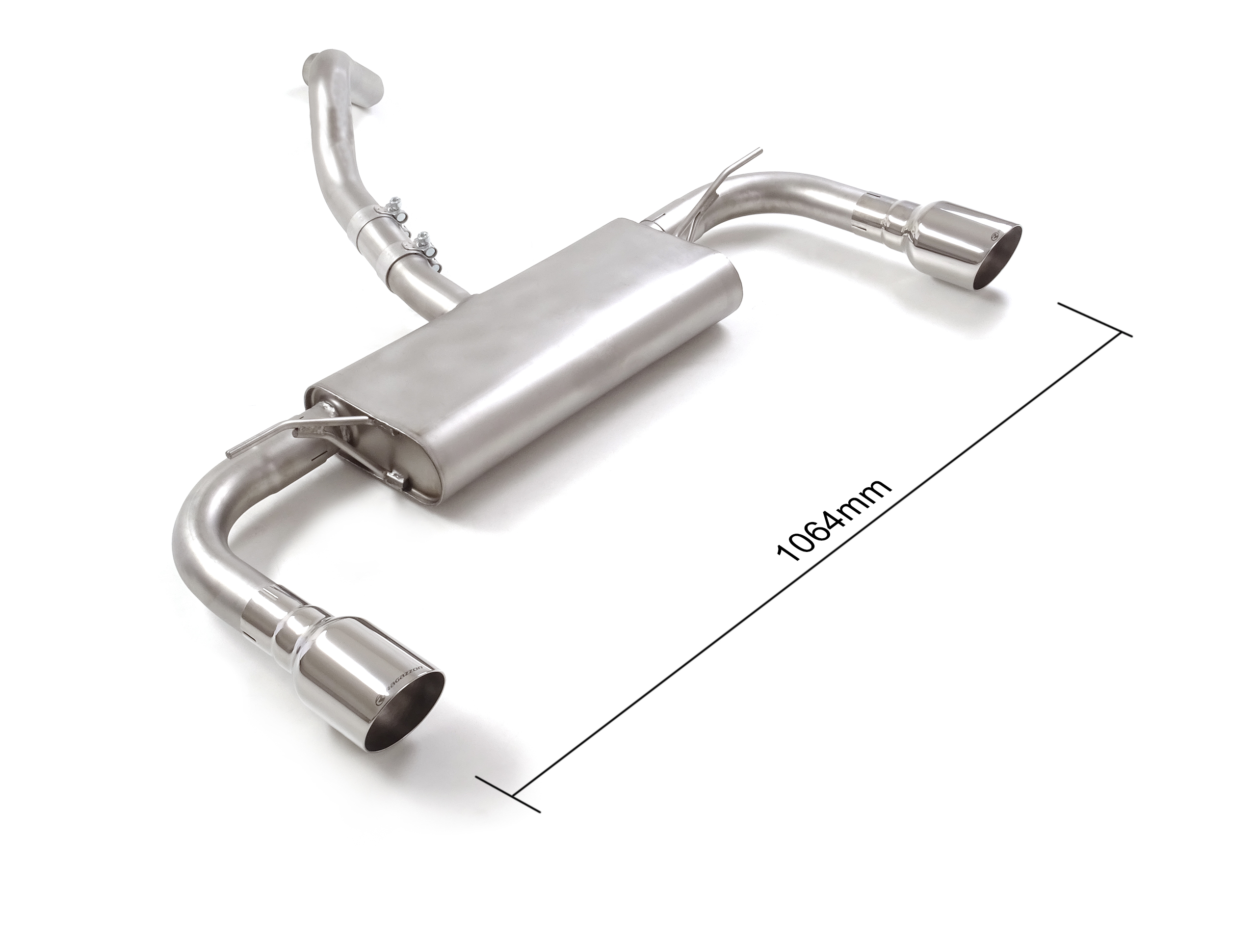50-1070-61 Ragazzon Duplex-Endschalldämpfer 1x 102mm rund Sport Line