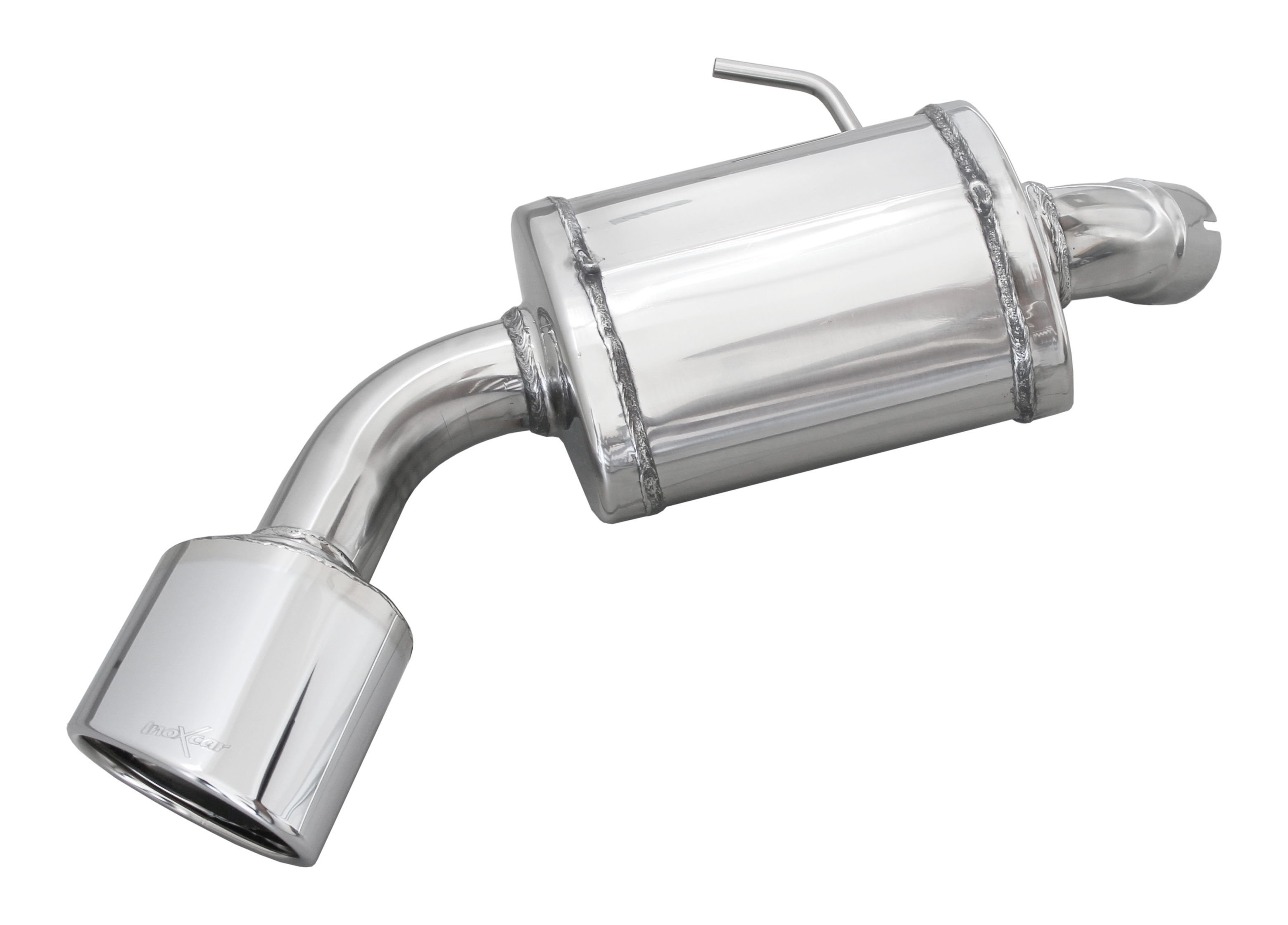 BME87-01-SB Inoxcar Rear silencer 1x 120x80mm oval oblique