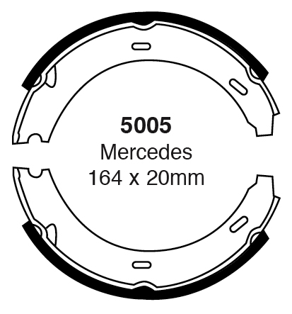 A5005 EBC Premium Hand brake shoes