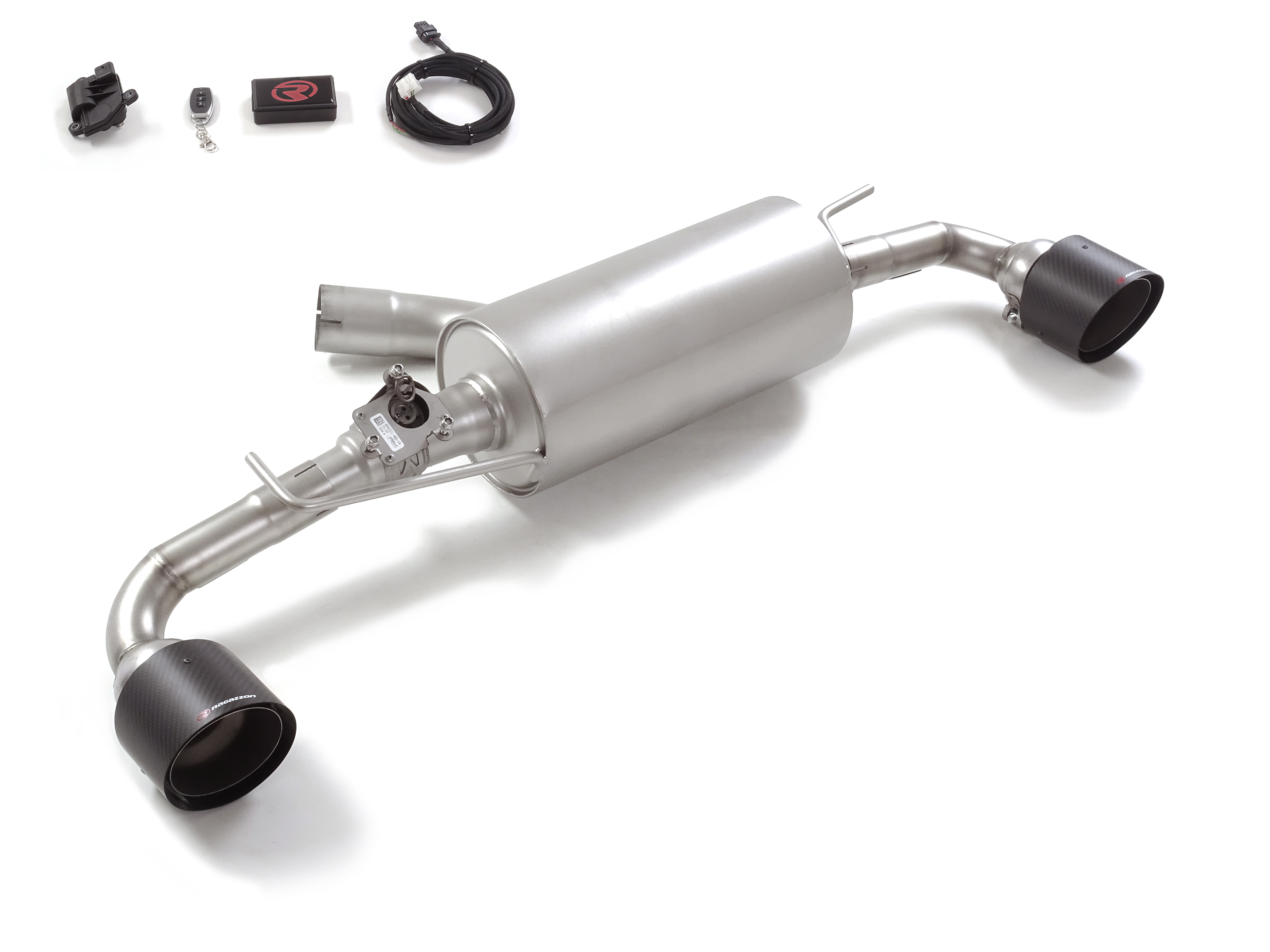 Ragazzon Duplex rear silencer 1x 114mm round Sport Line with integrated electric flap Ragazzon Duplex rear silencer 1x 114mm round Sport Line with integrated electric flap