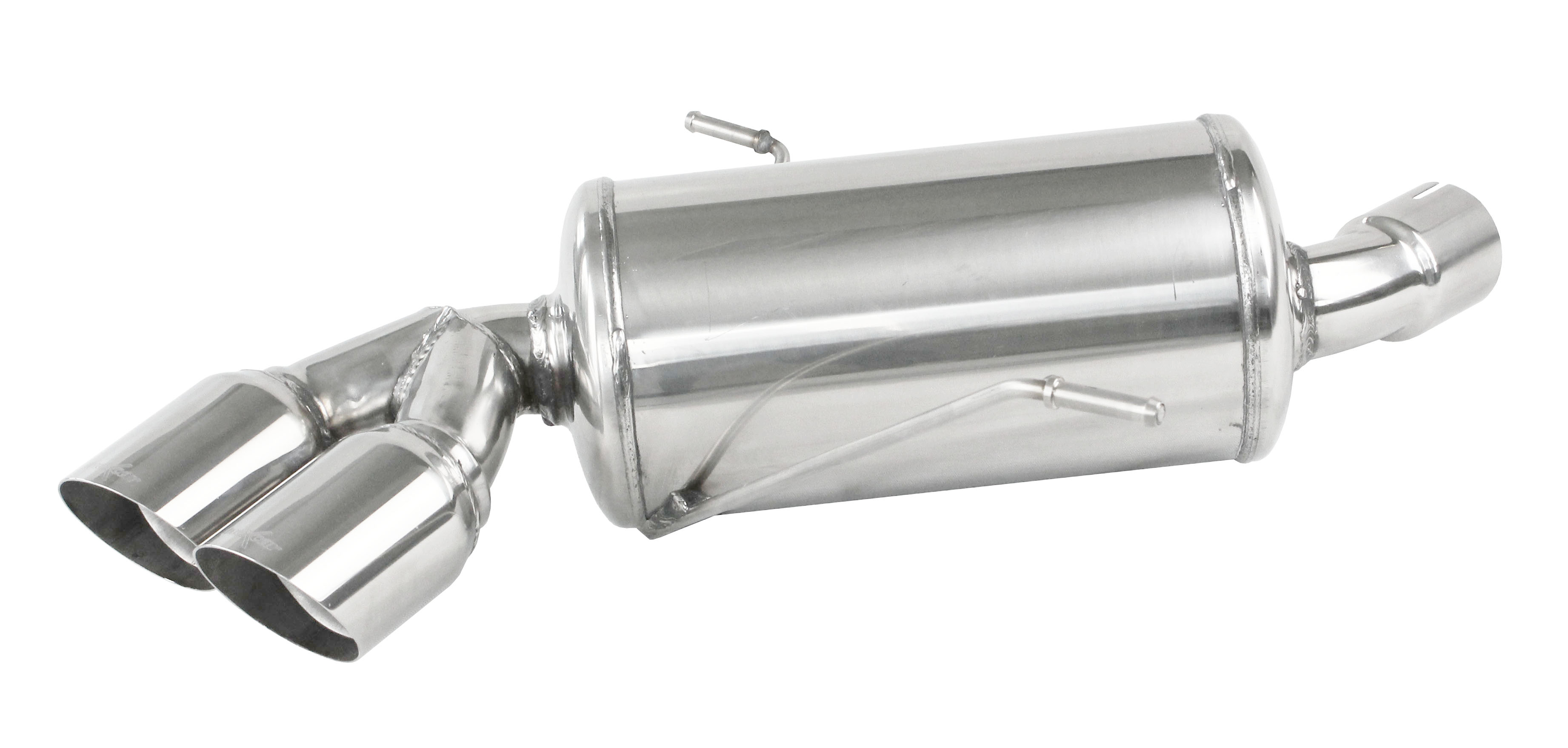 BME87-02-RA Inoxcar Rear silencer 2x 80mm round Racing