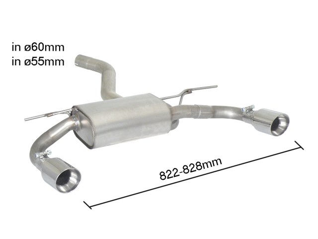 Ragazzon Duplex rear silencer 1x 90mm round