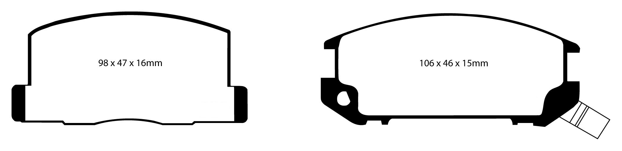 A0602 EBC Redstuff Brake pads rear