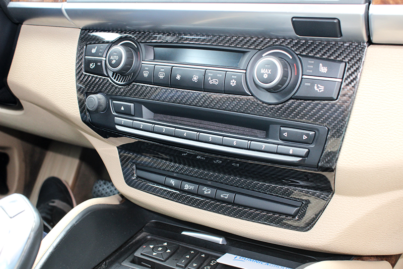 Carbon-fiber-BMW-X6-E71-Radio-trim-cover_4 Koshi Carbon Verkleidung der Radio-Konsole