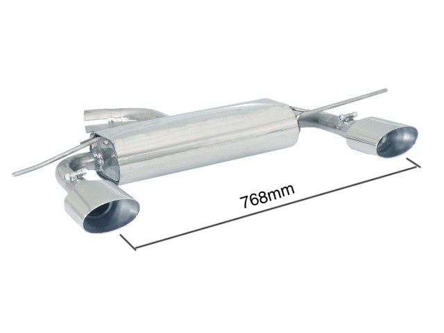Ragazzon Duplex-Endschalldämpfer 1x 135x90mm oval Sport Line