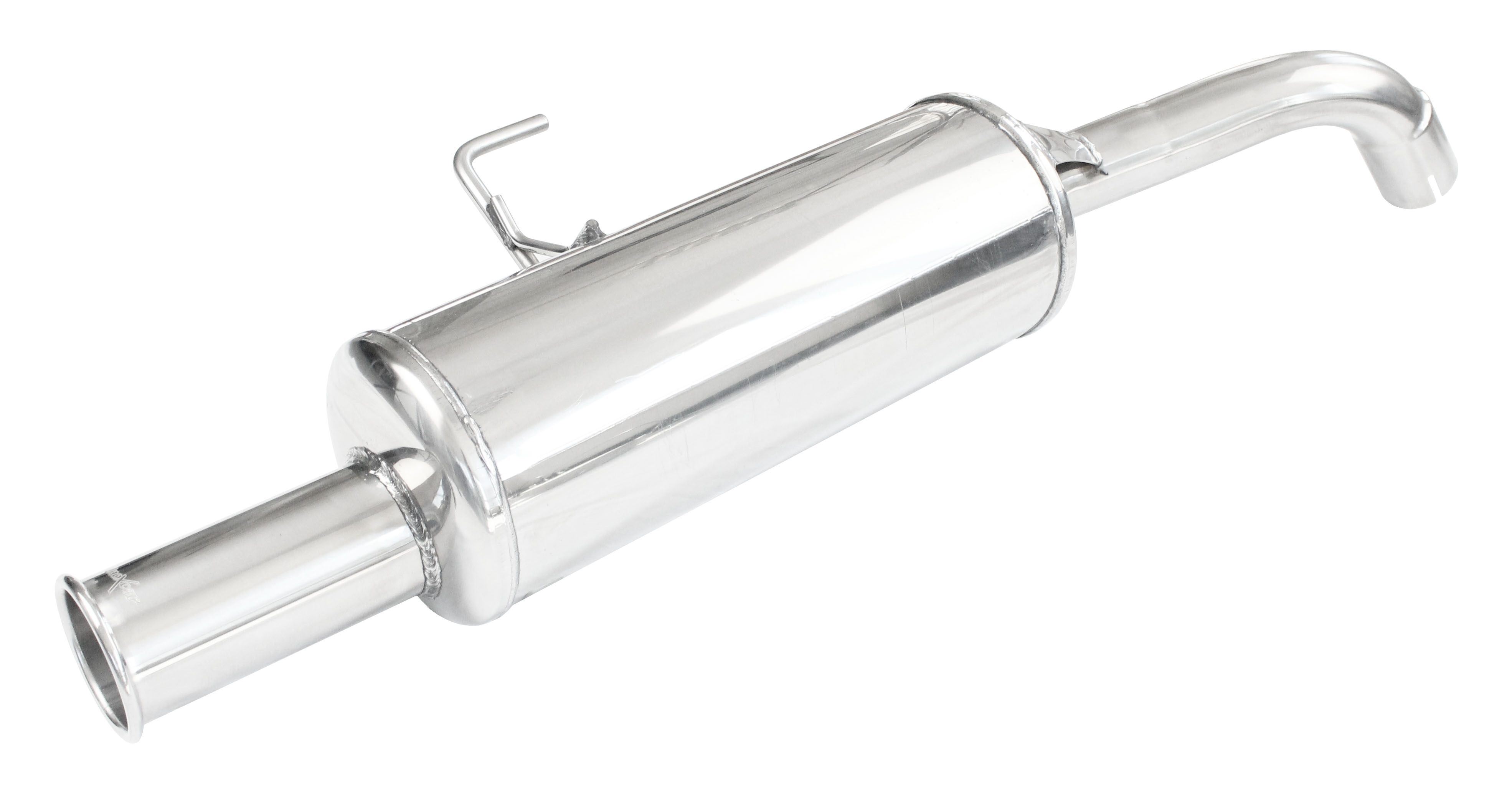 RECL-12-13-RT Inoxcar Rear silencer 1x 76mm round Retro Style