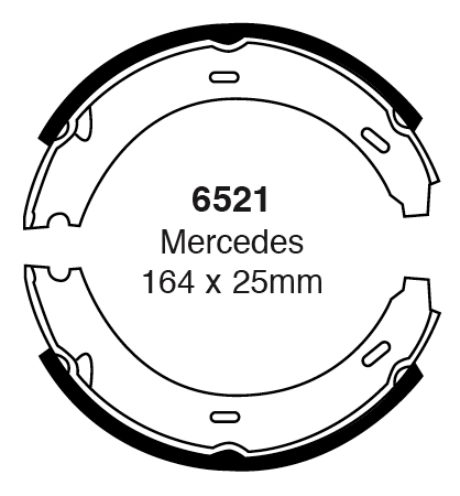 A6521 EBC Premium Hand brake shoes