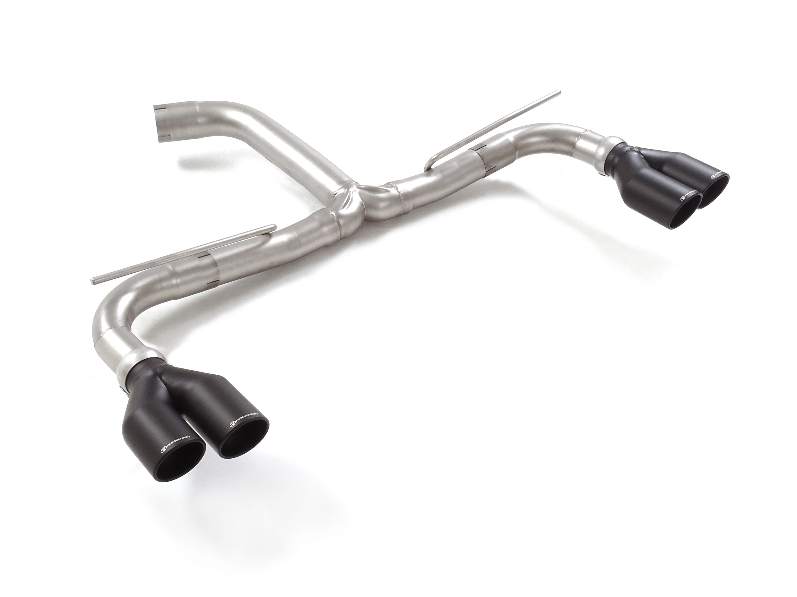 Ragazzon Duplex-Endrohrsystem Gruppe N 2x80mm rund Sportline