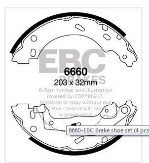 A6660 EBC Premium Bremsbacken