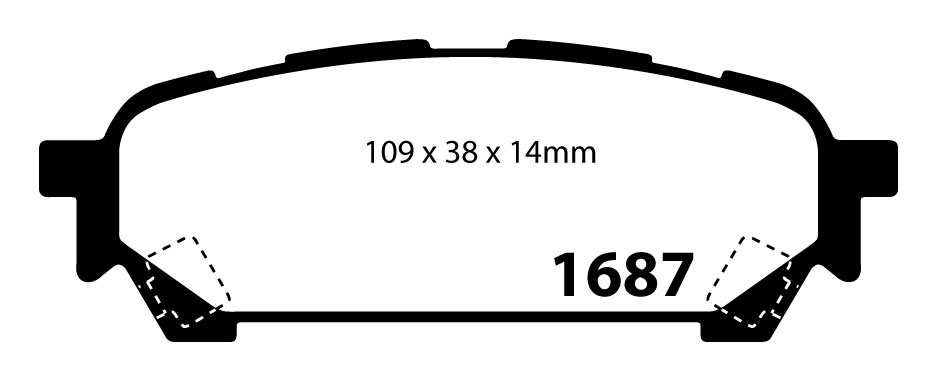 A1687 EBC Yellowstuff Brake pads rear