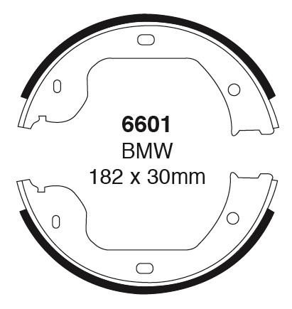 A6601 EBC Premium Handbremsbacken