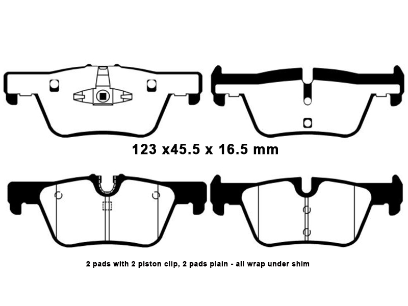 A2132 EBC Redstuff Brake pads rear