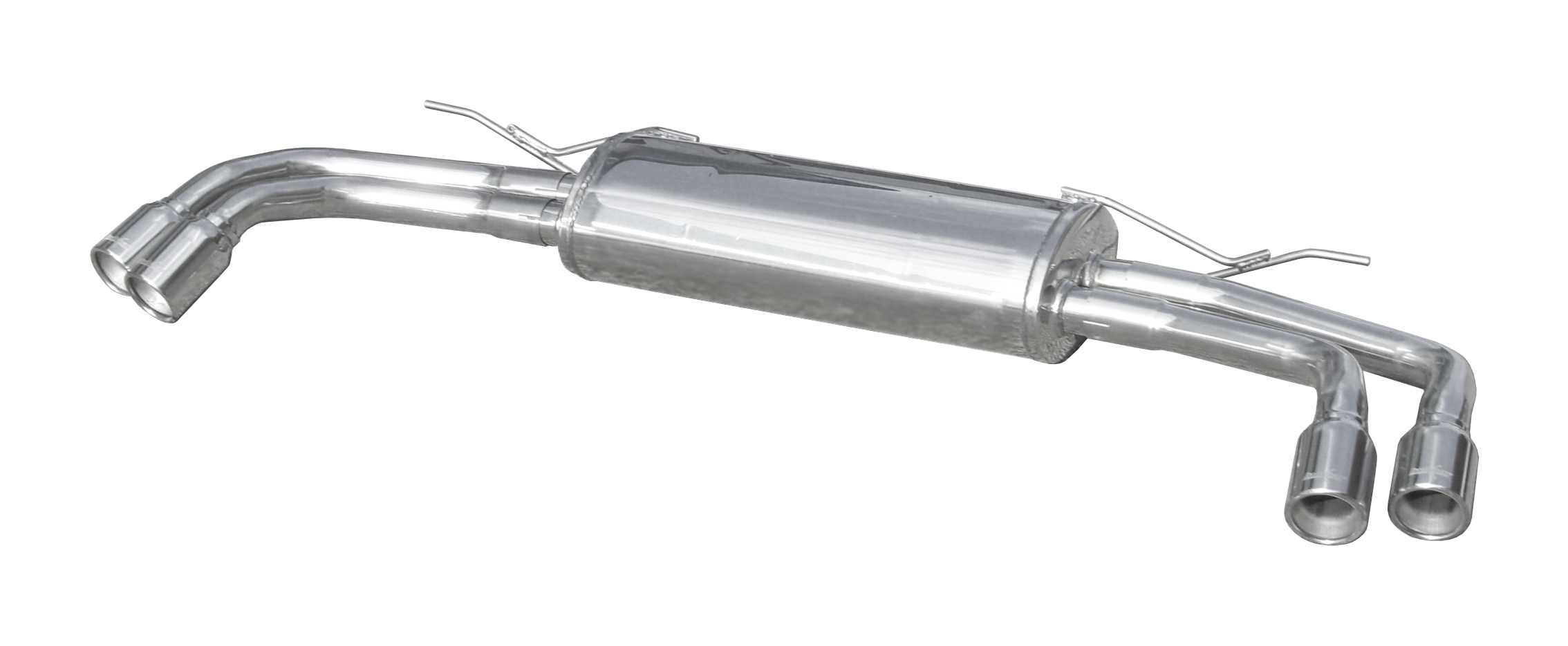 BMX5-03-80 Inoxcar Duplex Endschalldämpfer 2x 80mm rund