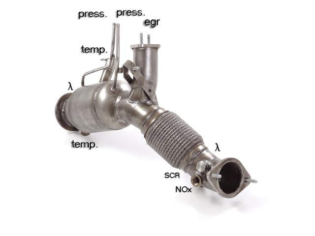 54-0358-01 Ragazzon catalyst group N + particle filter replacement pipe group N