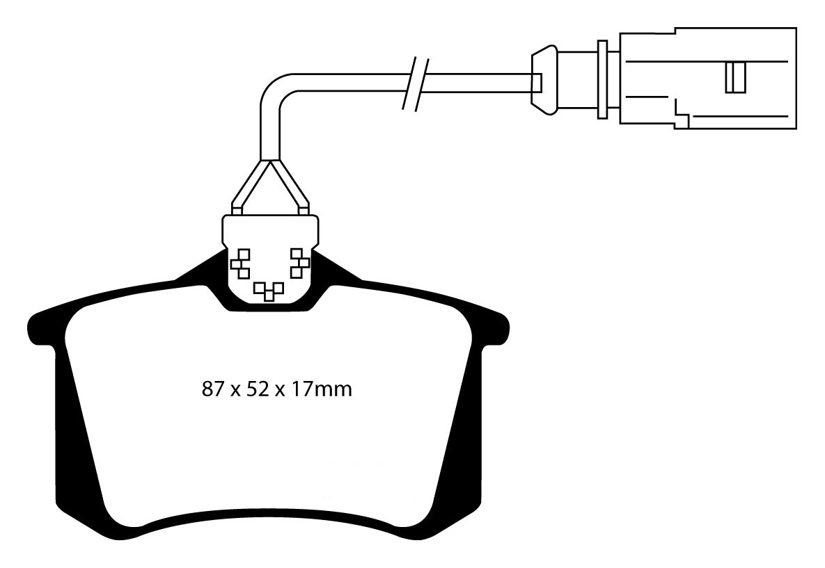 A1412 EBC Blackstuff Bremsbeläge hinten