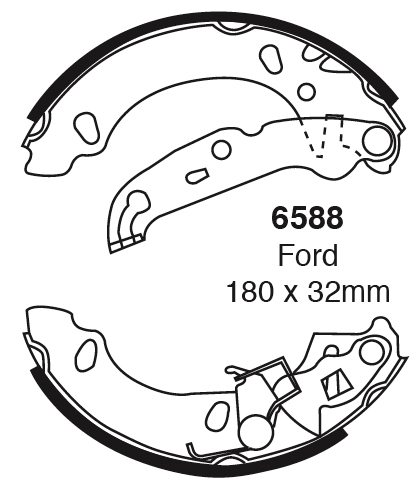 A6588 EBC Premium Brake shoes