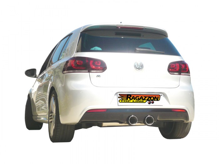 VW_Golf_VI_R_2_0-0TSI_o70_linea_2 Ragazzon Stainless steel rear silencer with central round tail pipe 2x102mm