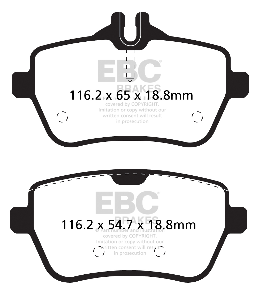 A2180 EBC Yellowstuff Brake pads rear