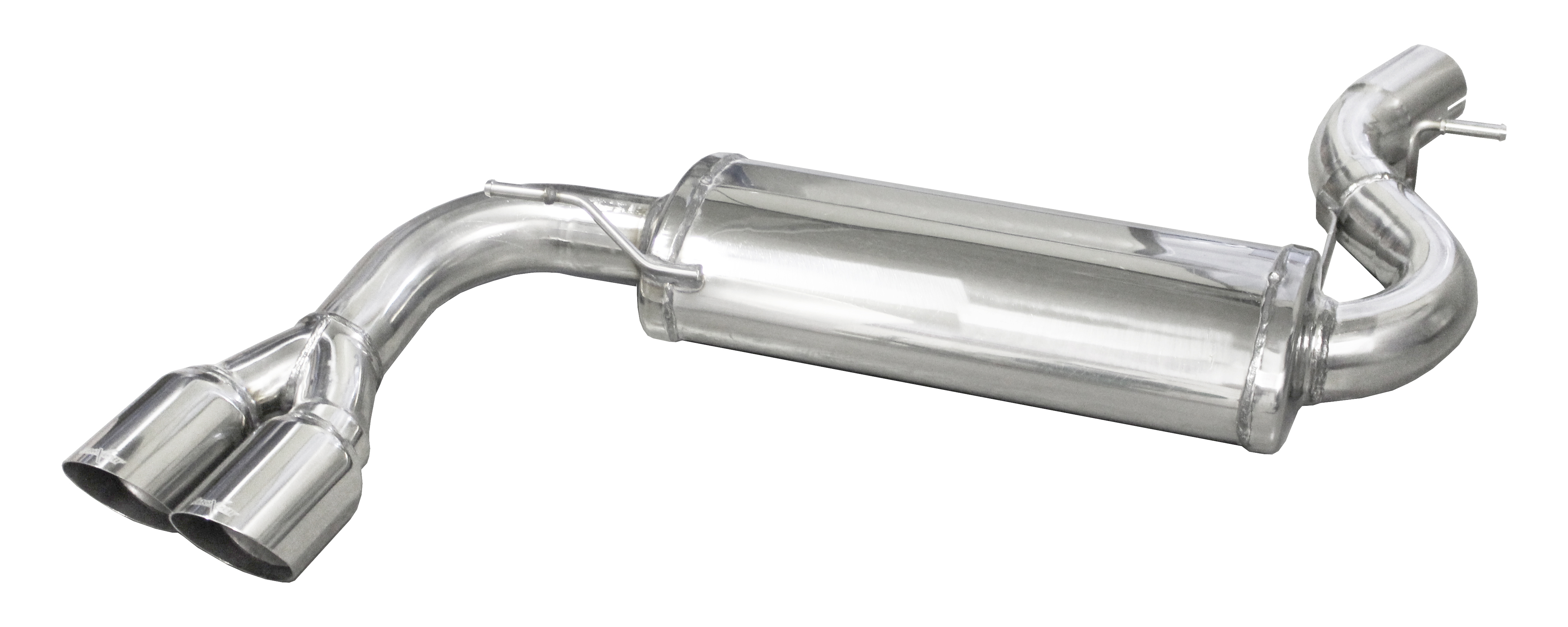 Inoxcar Rear silencer 2x 80mm round Racing