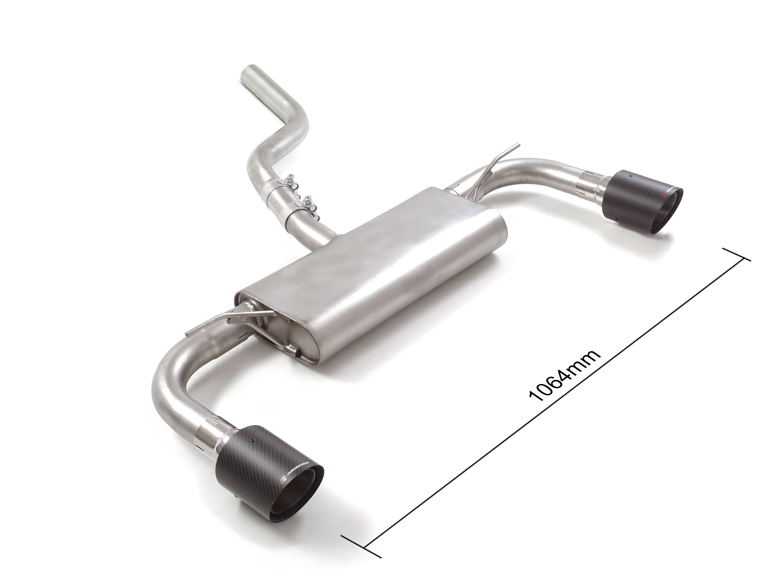 Ragazzon Duplex-Endschalldämpfer 1x 102mm rund Sport Line