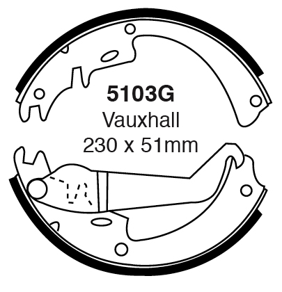 A5103G EBC Premium Brake shoes