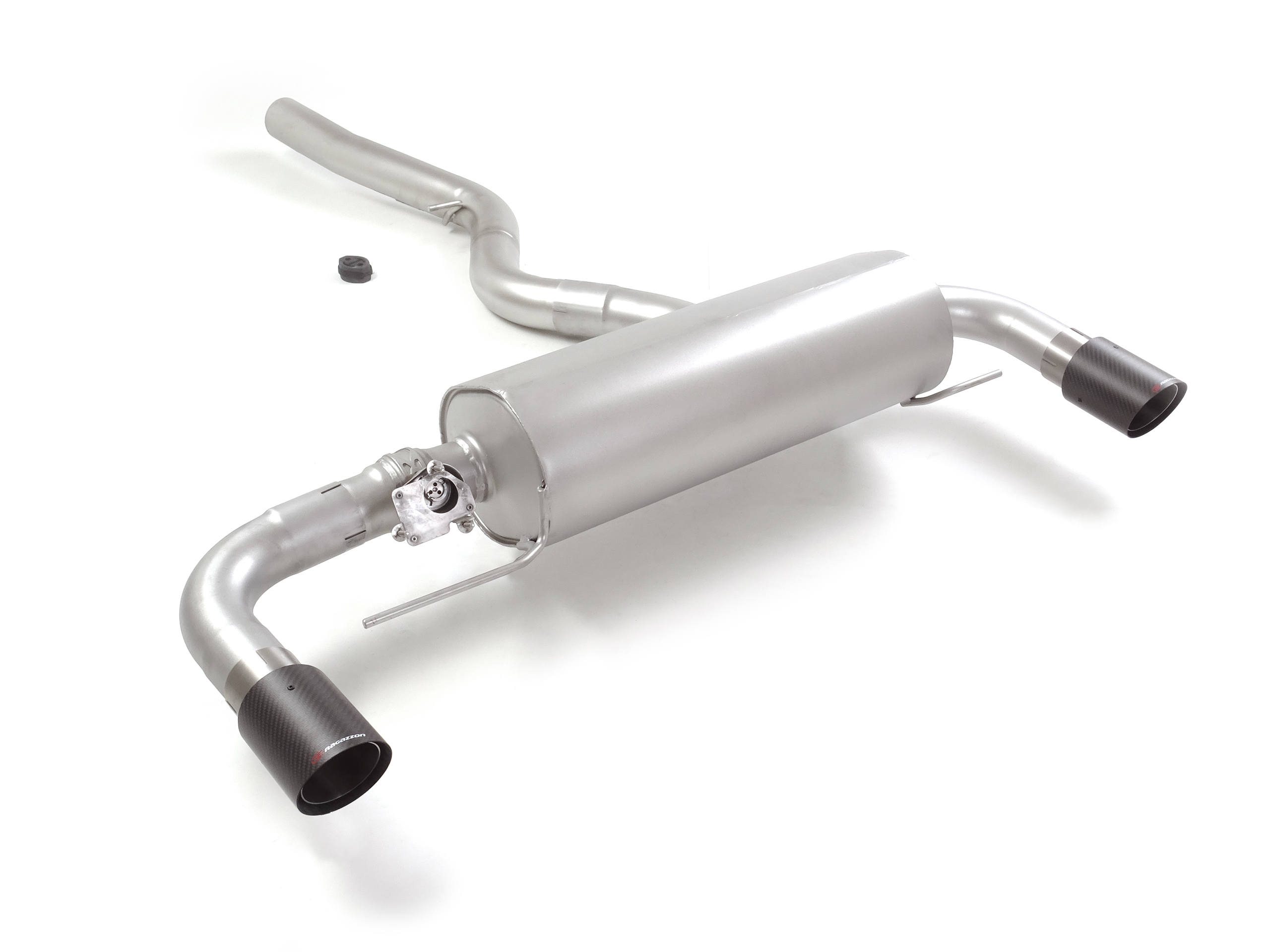 Ragazzon Duplex-rear silencer 1x 90mm round Sport Line