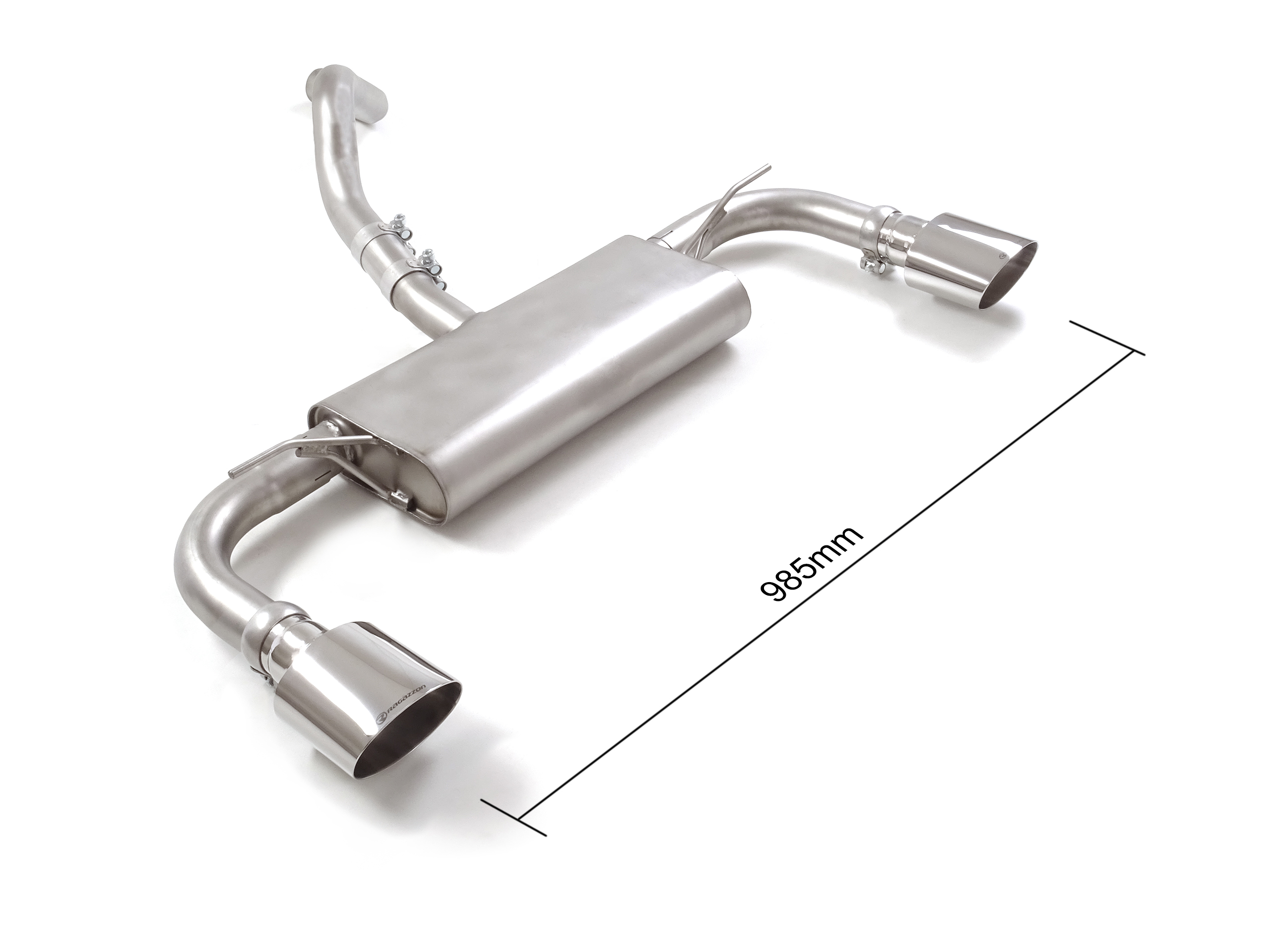 Ragazzon Duplex-Endschalldämpfer 1x 135x90mm oval Sport Line   
