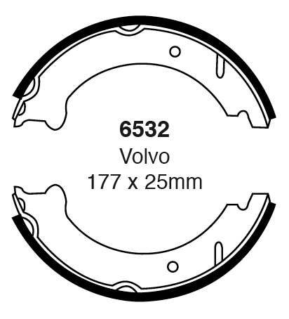 A6532 EBC Premium Handbremsbacken