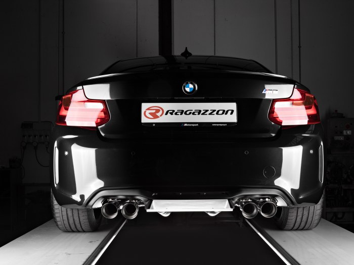 BMW_M2_3-0_50-0760-58_spoiler2 Ragazzon center pipe + Duplex rear silencer 2x 90mm round Sport Line offset