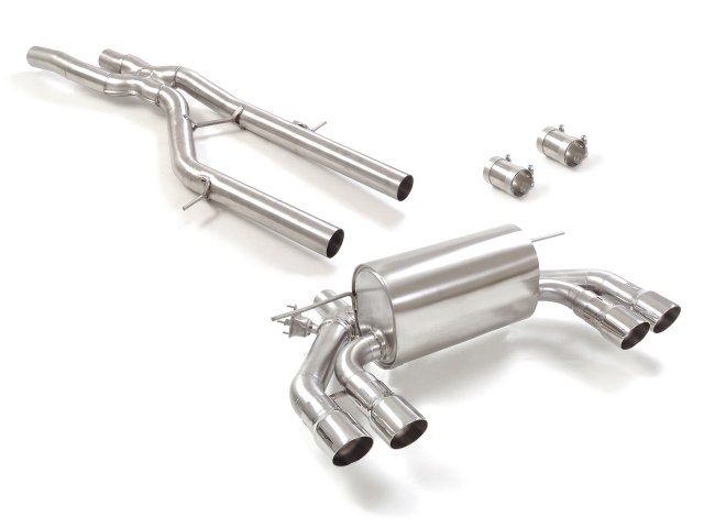 50-0925-58_01 Ragazzon center pipe + Duplex rear silencer 1x 2x90mm round Sport Line staggered