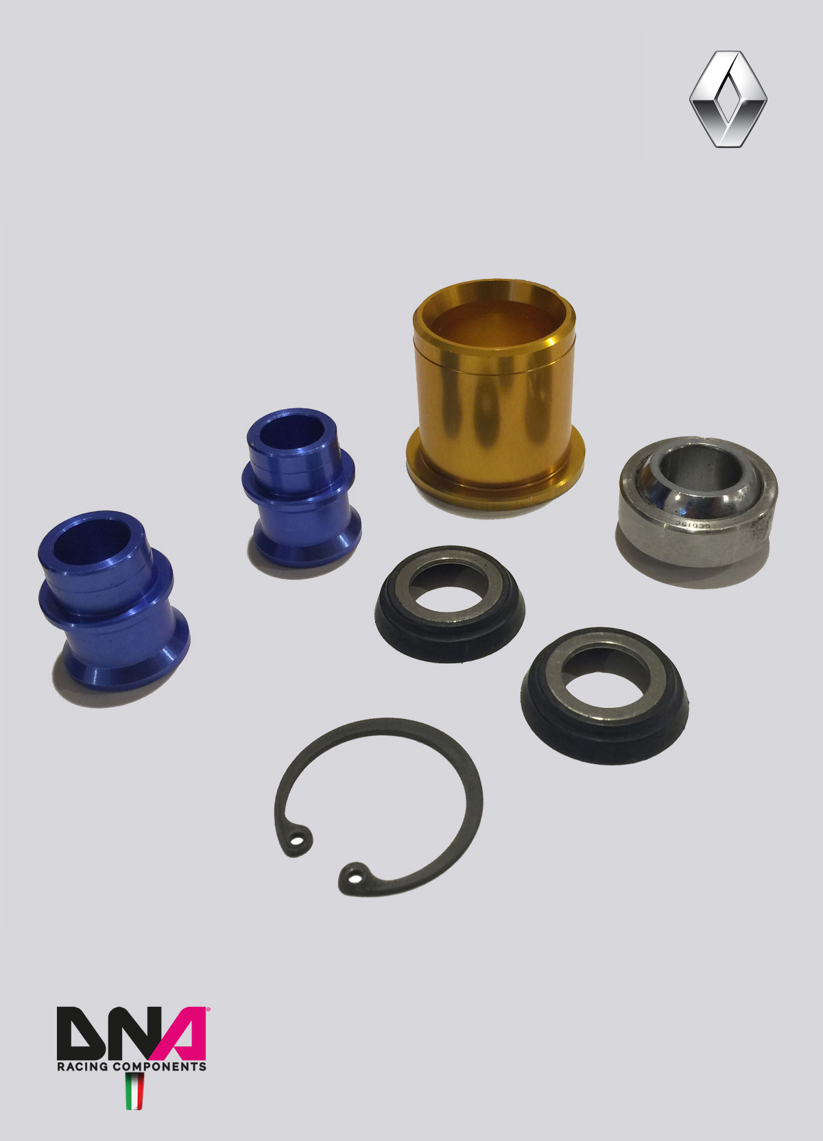 PC0616-3 DNA Racing Front Uniball Kit For Front Suspension Arms