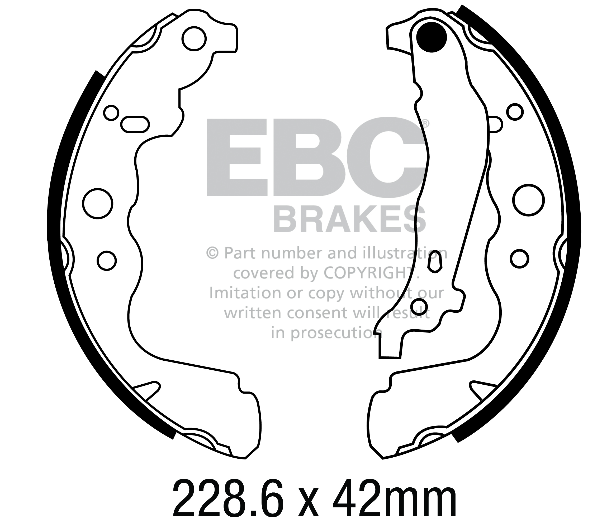 A6699 EBC Premium Handbremsbacken