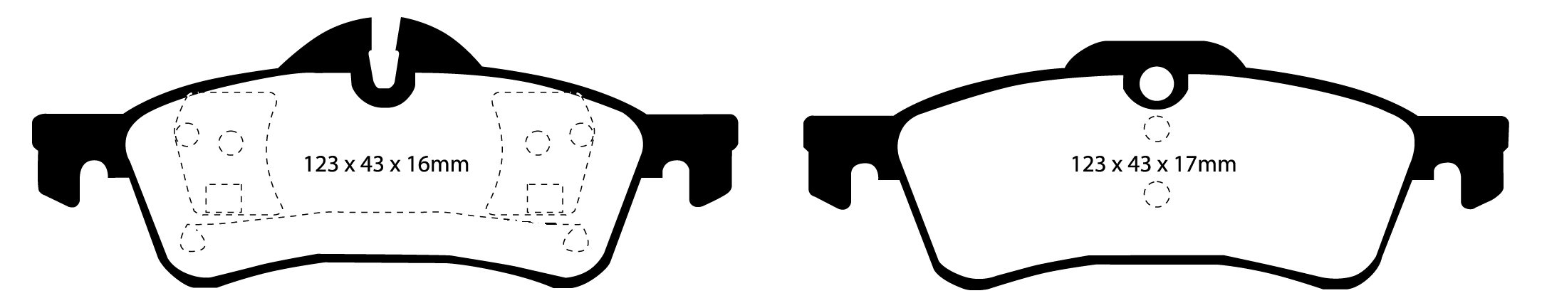 A1701 EBC Blackstuff Brake pads rear