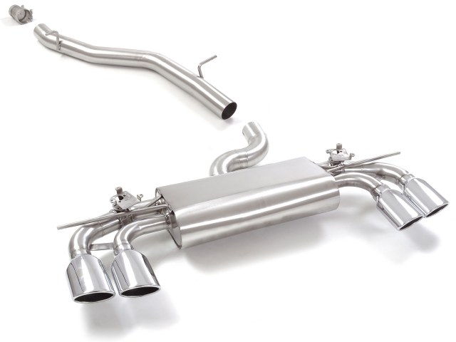 Ragazzon center pipe group N + Duplex rear silencer 2x 108x70mm oval