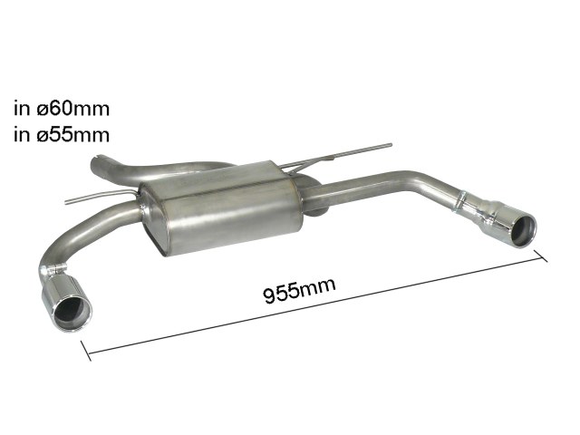 Ragazzon Duplex-Endschalldämpfer 1x 80mm rund