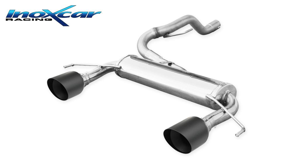 Inoxcar Duplex rear silencer 1x 102mm Racing round Black Inoxcar Duplex rear silencer 1x 102mm Racing round Black
