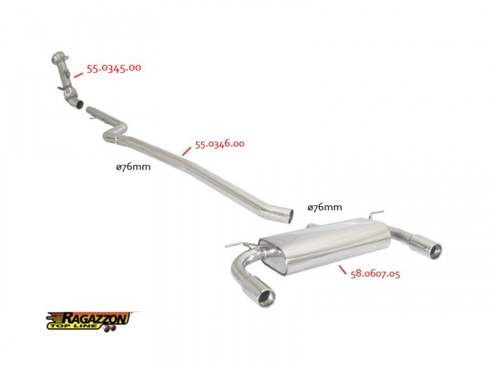 BMW_F30_328i_linea_0 Ragazzon Kat-Ersatzrohr Gruppe N