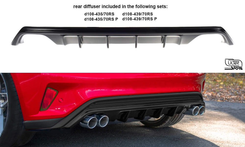 Ulter Sport Duplex-rear silencer 2x 70mm round + Diffusor