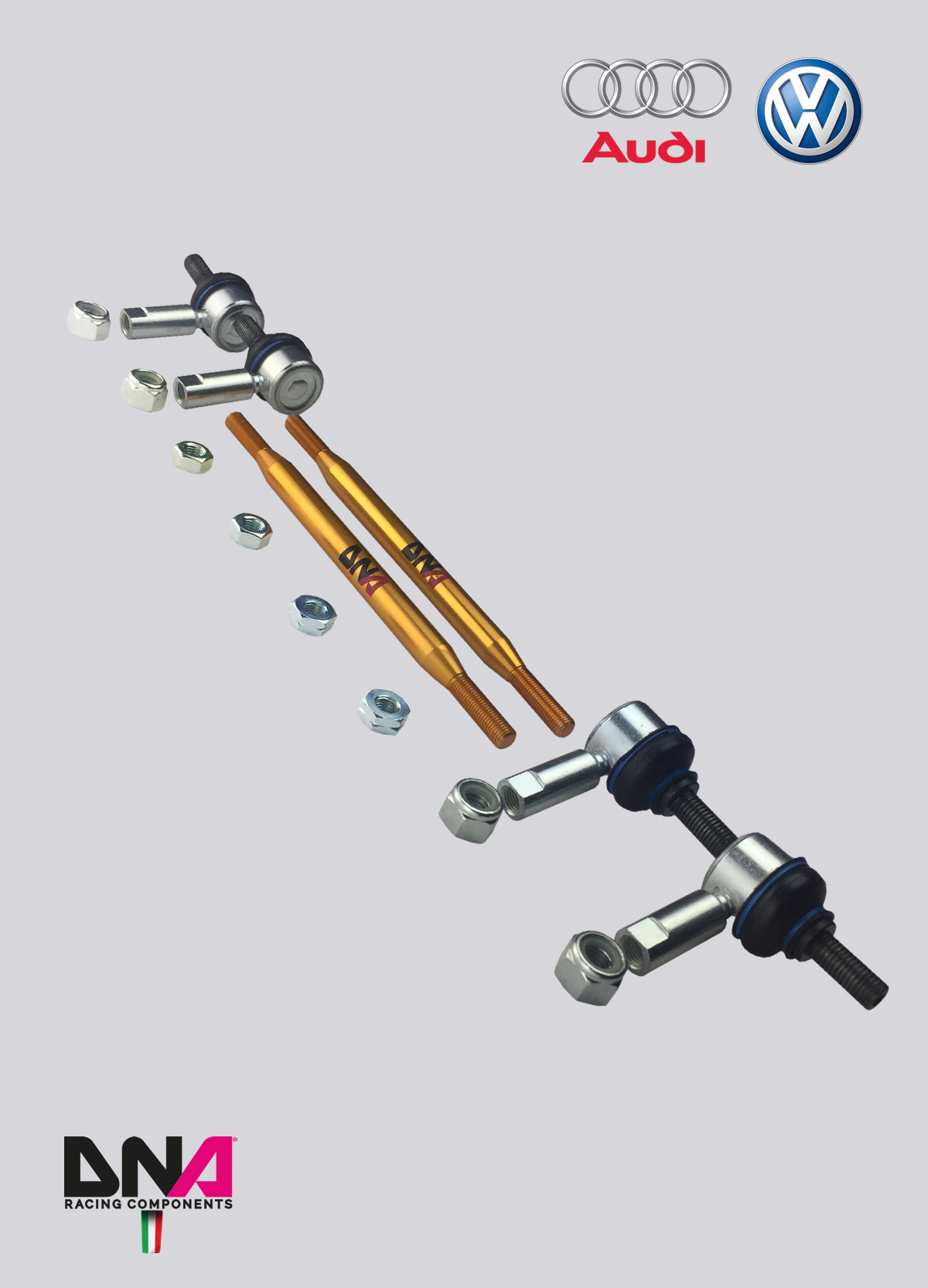 PC0919-3 DNA Racing Sway Bar Tie Rods On Uniball Kit