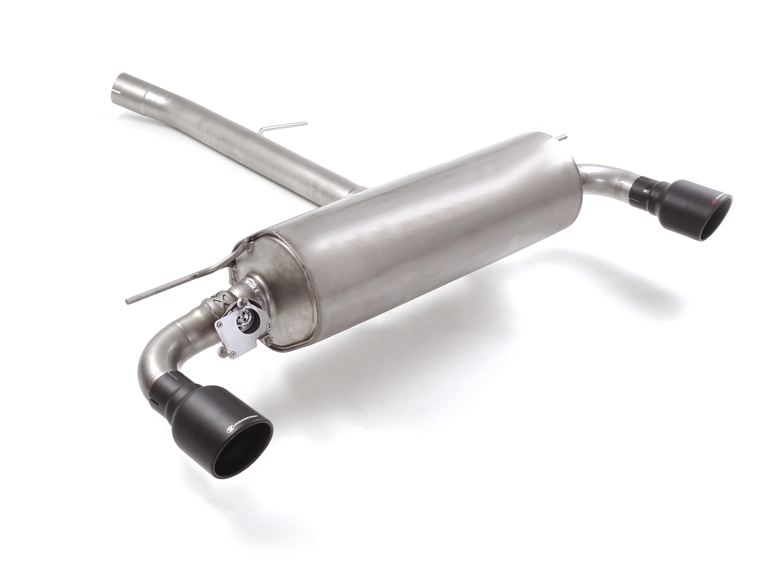 Ragazzon Duplex-Endschalldämpfer 1x 102mm rund Sport Line mit integrierter Klappe