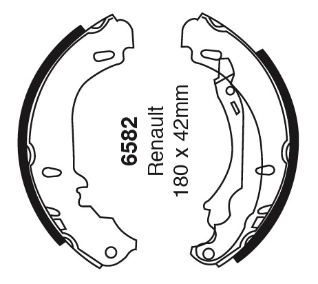 A6582 EBC Premium Bremsbacken